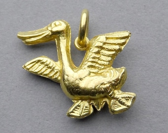 Duck. Vintage Pendant.