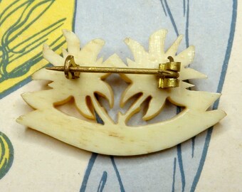 エーデルワイス、ヴィンテージ大判ブローチ。 - Etsy 日本