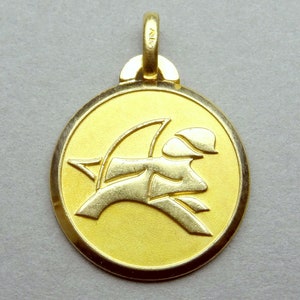Sagittarius. Vintage Pendant. Gold plating, FIX.