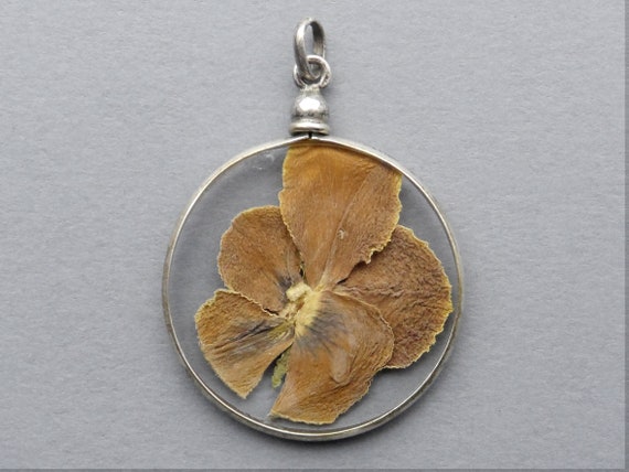 Wild Pansy. Antique Pendant.