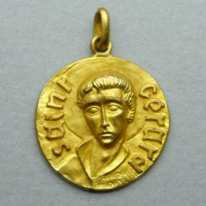 Saint Gerard Majella. Antique Pendant. By Jean Philippe Roch