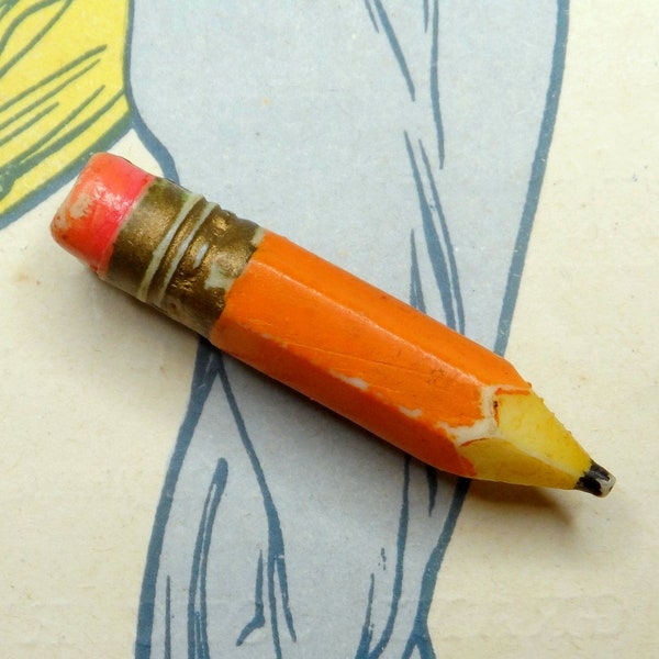 Pencil, Vintage Hair Clip.