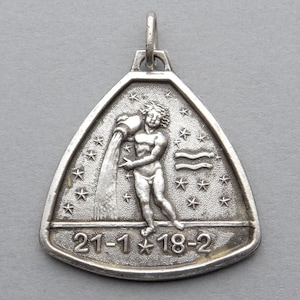 Aquarius. Vintage Large Pendant.
