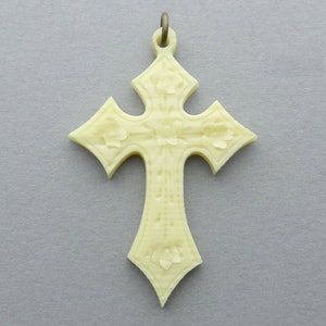 Gothic Cross. Antique Religious Pendant.