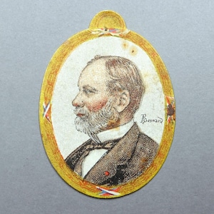 Louis Pasteur, mayo de 1923. Cartón patriótico. Medalla francesa.