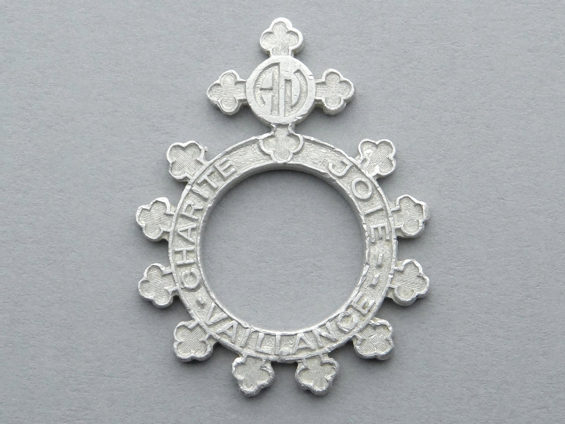 Dizainier. Joy, Valor, Charity. Antique Ring.