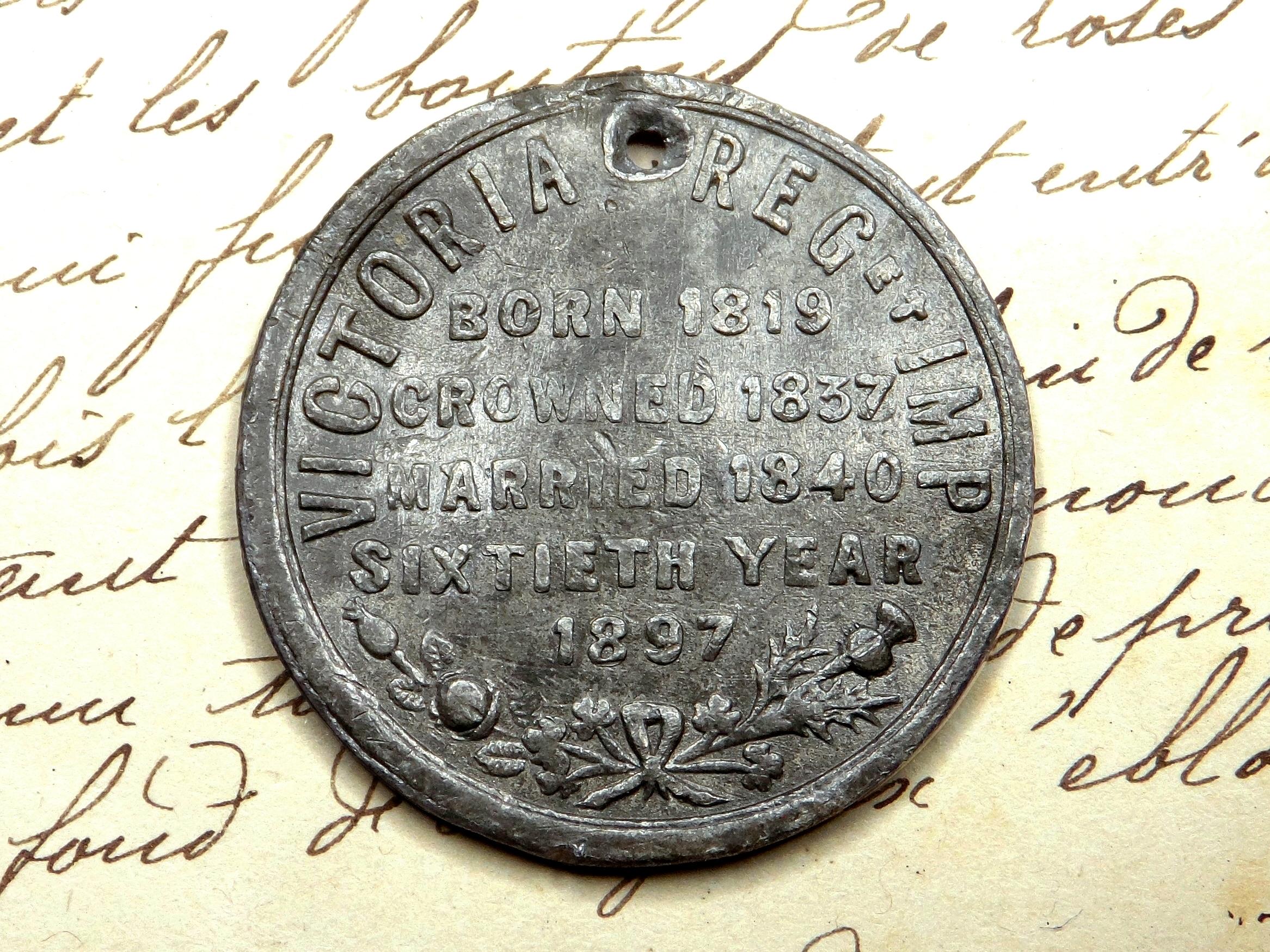 【ヴィクトリア女王】ダイヤモンドジュビリー　銅メダル　１８３７　１８９７ 究極のトーン】 1897年 ヴィクトリア女王 ダイヤモンドジュビリー 銀