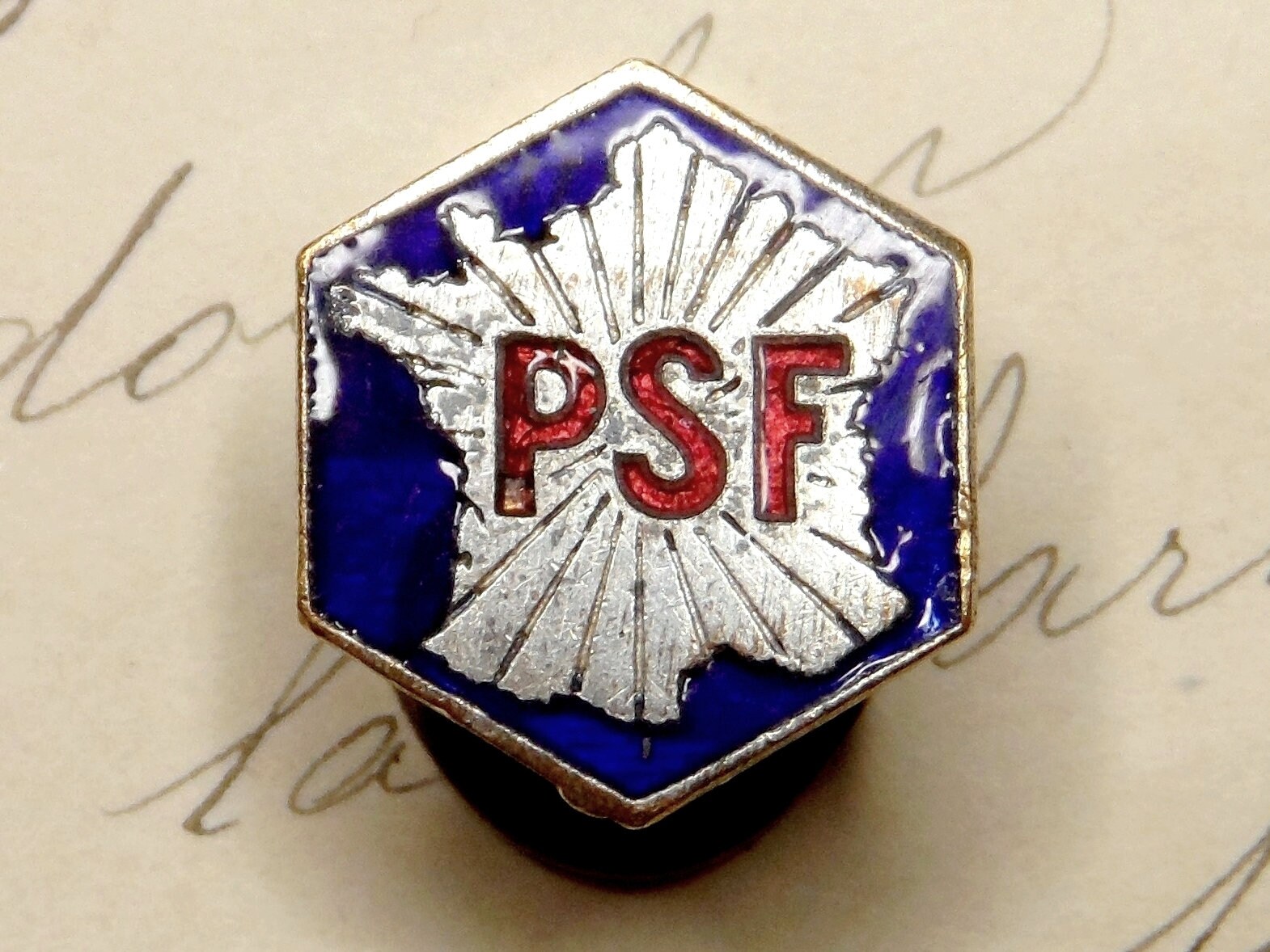PSF, French Social Party. Enamel Buttonhole - Etsy