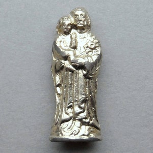 St Joseph and Jesus. Antique Religious Statue.