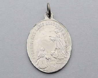 St Marguerite Marie Alacoque. Antique Religious Pendant.
