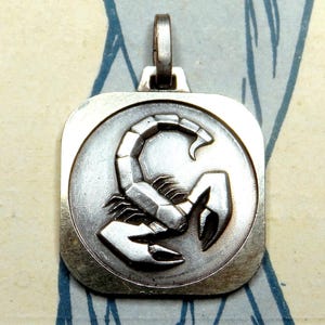 Scorpio, Zodiac. Vintage Pendant. French Medal.