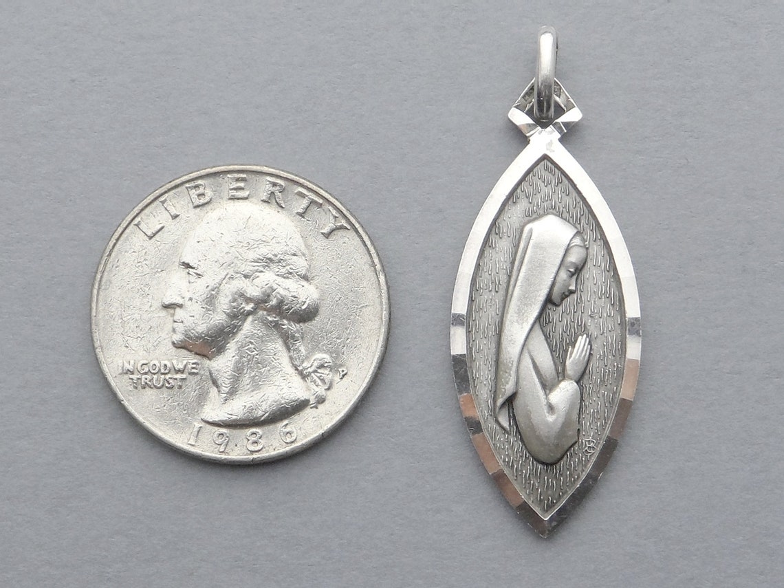 St Mary Antique Religious Pendant. Etsy