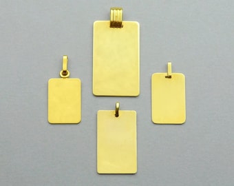 Not engraved. French Vintage Pendant (lot). Gold Plating (MURAT & FIX) Medal.