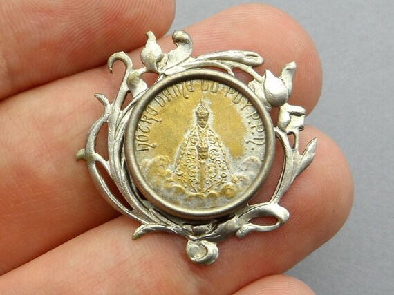 Our Lady of Puy, Antique Religious Brooch.