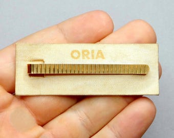 Art Deco, Gold Plating ORIA. Antique Hickok Tie Clip.