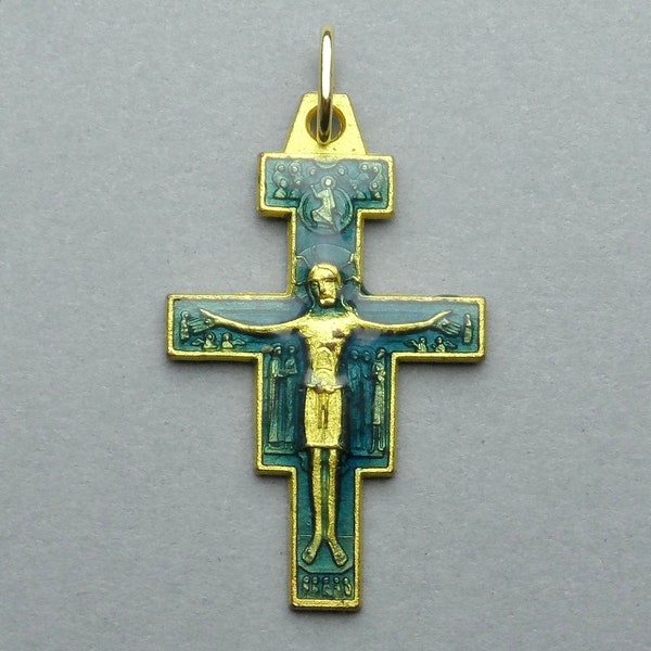 Crucifix. Modernism Religious Pendant.