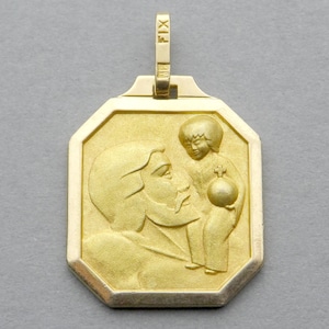 St Christopher. Antique Religious Pendant.