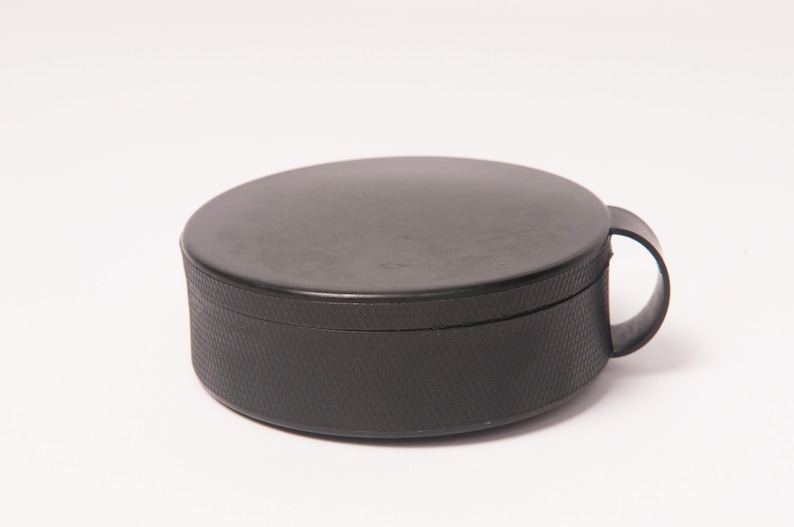 Party Puck I Love Hockey A Container That Looks Like a Hockey Puck