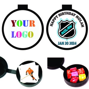 A Party Puck with &quot;Your Art&quot; - It&#39;s like a Puck but smarter, Personalized Hockey Puck, Birthday Favor, Wedding  Favor, Custom Hockey Puck