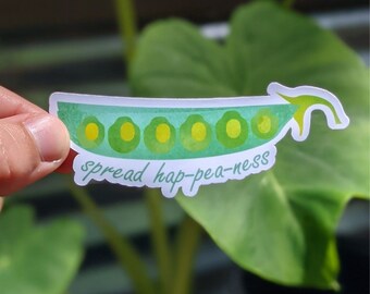 Spread Hap-pea-ness Sticker | Pea Food Pun Sticker