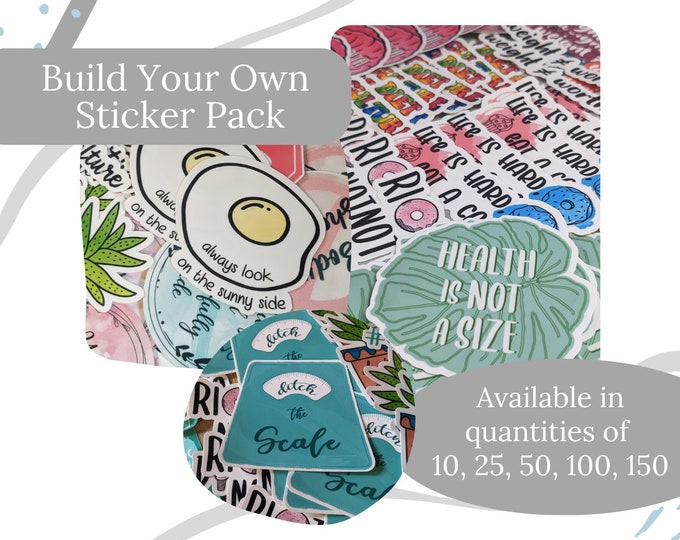 Anti Diet, Body Positive, Health at Every Size, Intuitive Eating, Food Pun Sticker Packs | Please See Item Description for Details