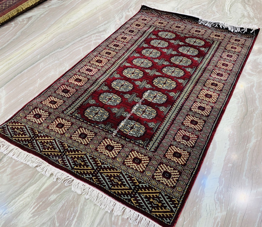 Bukhara Design Woolen Rug for Living Room. Pure Wool Carpet Etsy UK