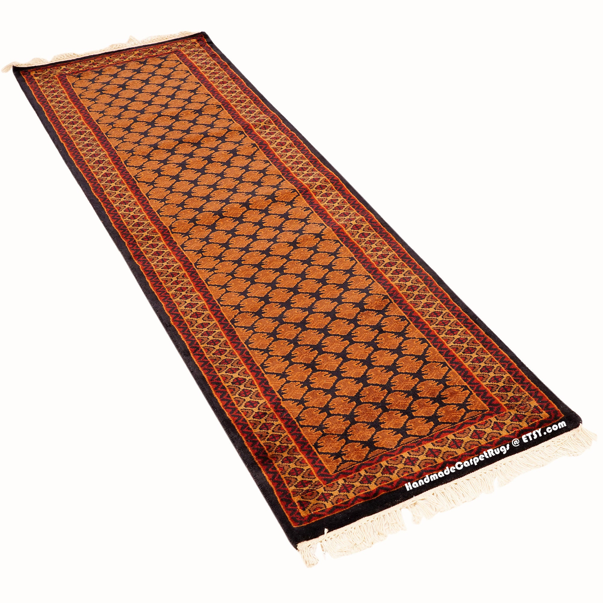 Rug Runner 6.6 x 2 feet Bedside Runner HandKnotted Woolen Etsy