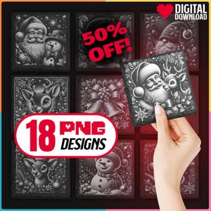 Bundle de gravure de Noël en téléchargement numérique pour gravure laser Glowforge et création de sous-bocks en ardoise, usage commercial également