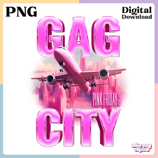 Gag City Nicki Minaj Png Design for Tshirt, UvDtf, Pink Friday 2 Queen of Rap fans gifts for 2024 Tour for Digital Download, Commercial Use