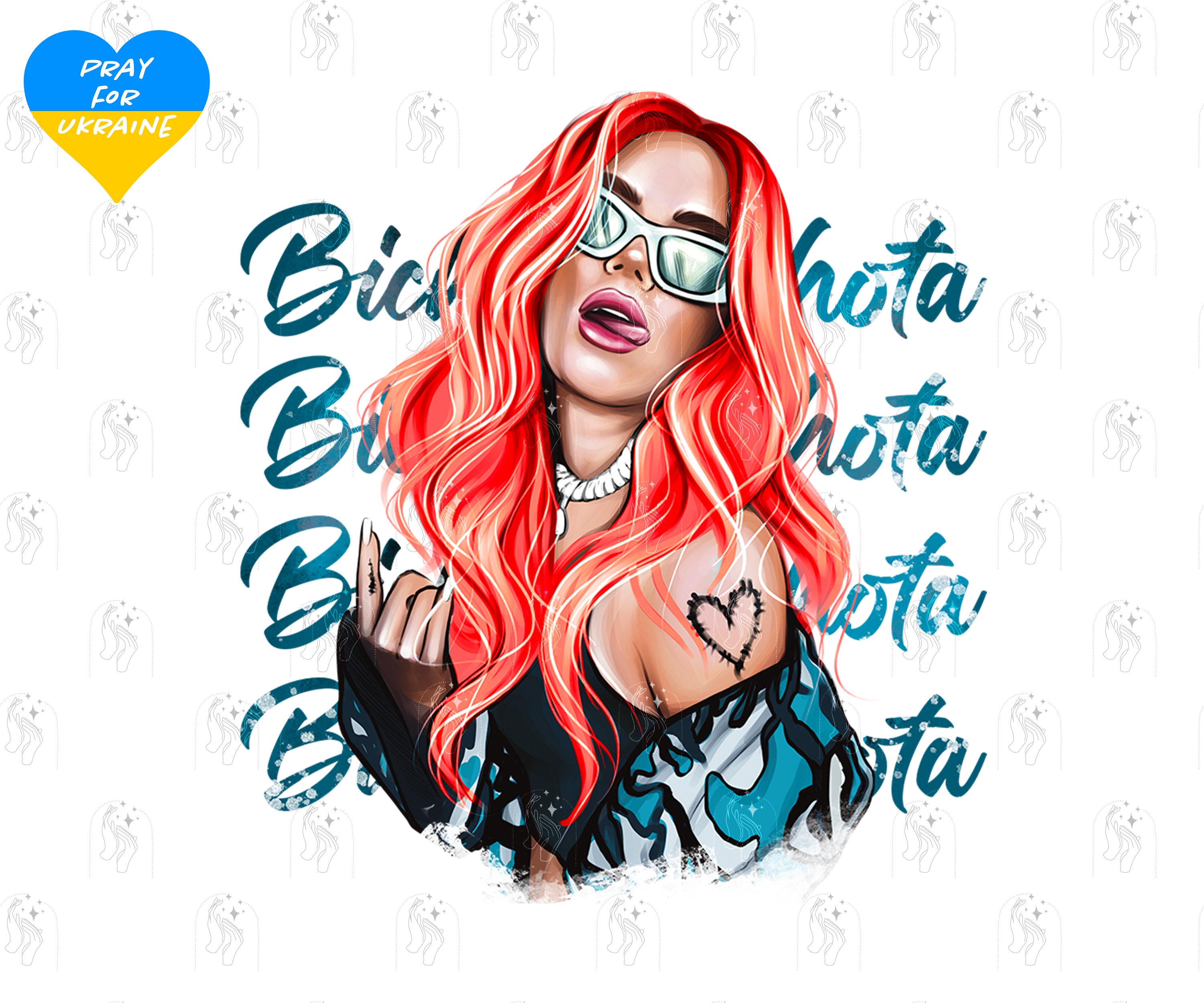 Karol G Bichota Red Hair PNG, Karol G Silhouette, Karol G Vector