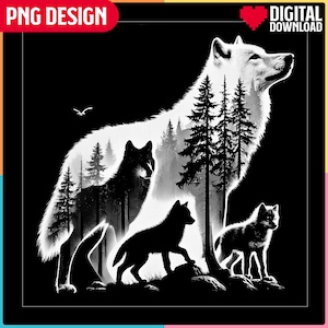 Wolf Laser Engraving Png, Cnc File, Digital Download for Glowforge LightBurn and create Mothers Day Art Slate Coaster Commercial Use Too