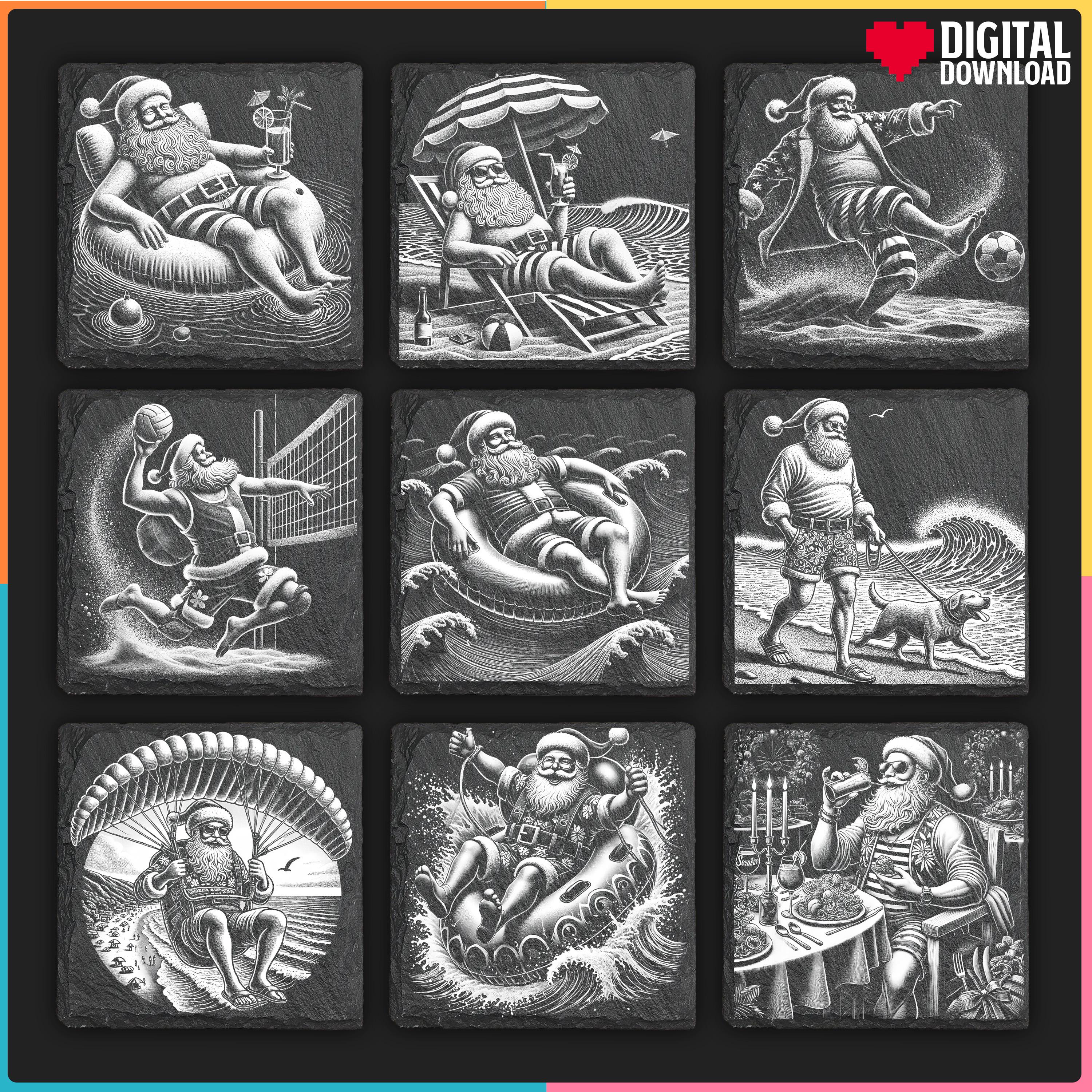 Christmas Engraving Png Bundle Digital Download for Glowforge Laser ...