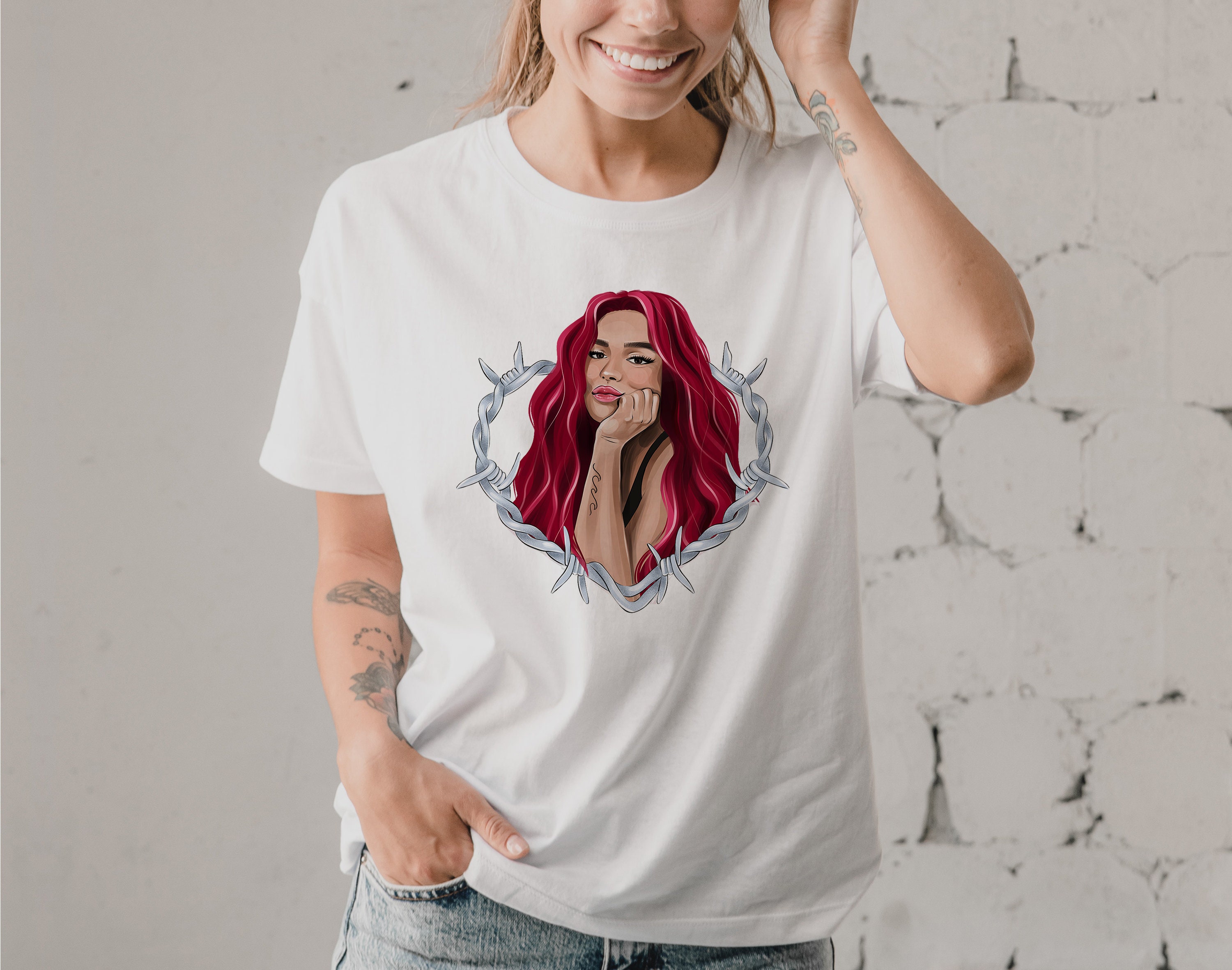 Bichota Heart Karol G With Red Hair Png Sublimation Designs - Etsy