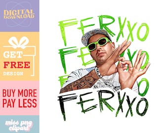 Feid Ferxxo Png for Nitro Jam Tour, Sublimation Designs Digital Download  for Personal and Commercial Use for Merch, Shirt, Glasses, Sticker