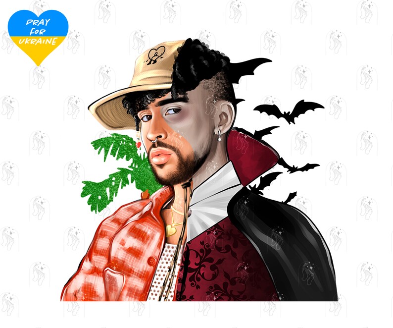 Bad Bunny Halloween in Dracula Costume Png Un Verano Sin Ti Etsy
