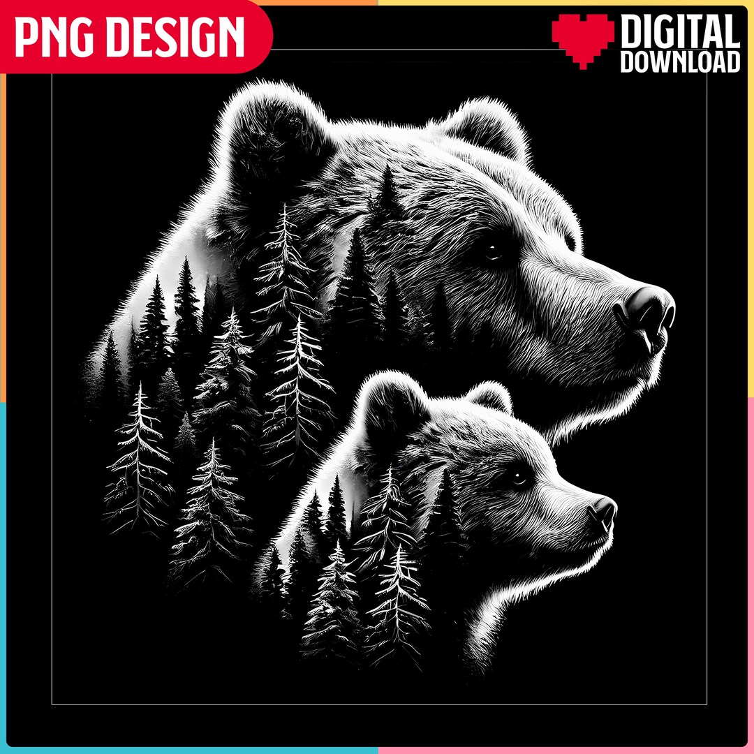 Bear Laser Engraving Png, Cnc File, Digital Download for Glowforge ...