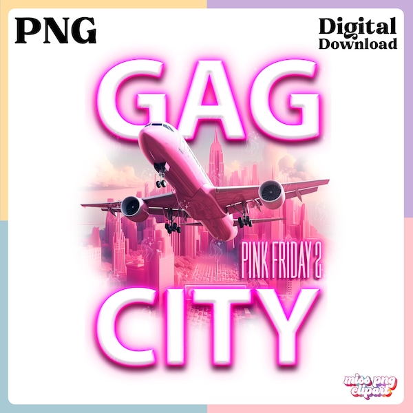 Gag City Nicki Minaj Png Design for Tshirt, UvDtf, Pink Friday 2 Queen of Rap fans gifts for 2024 Tour for Digital Download, Commercial Use