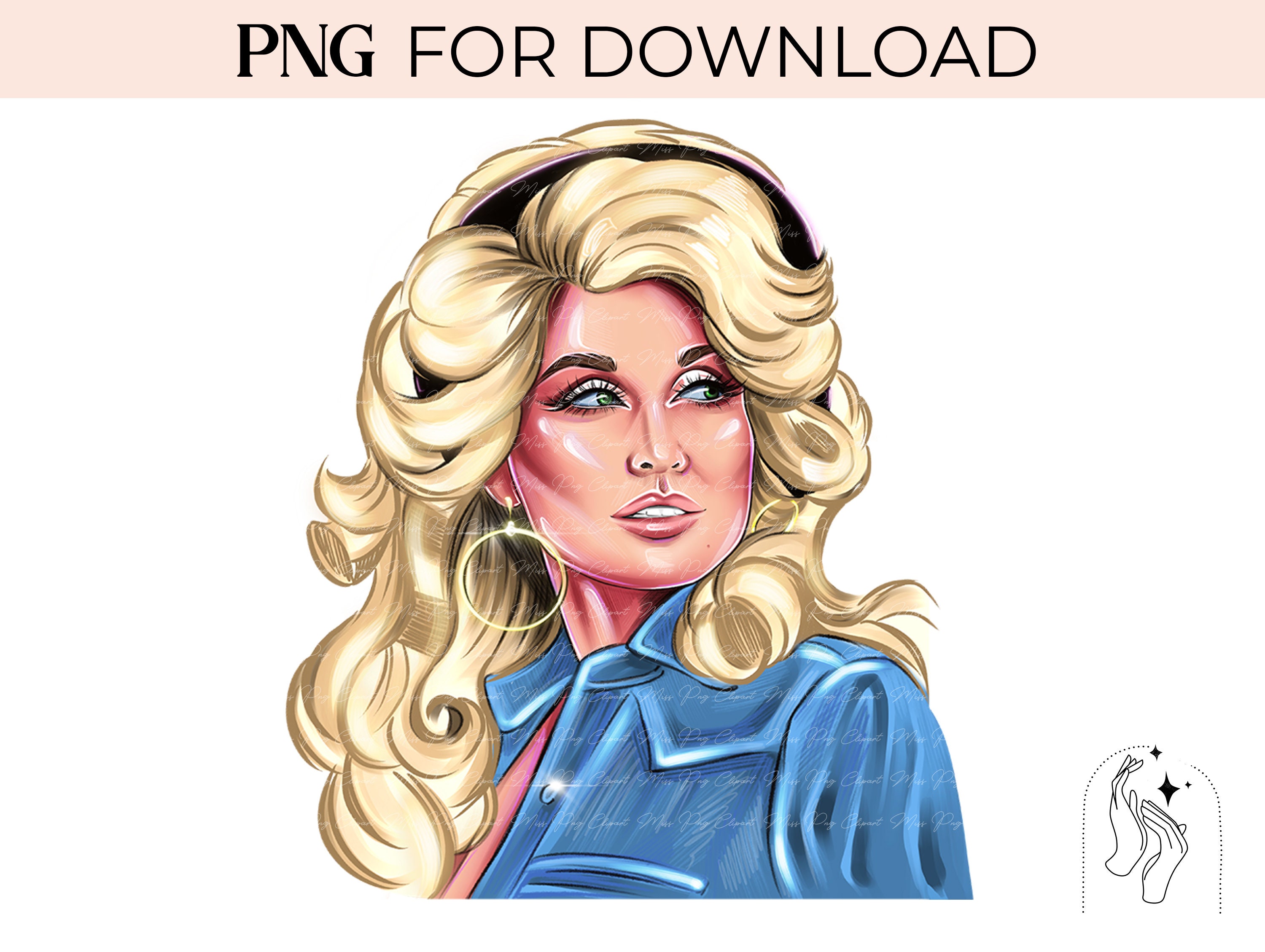 Dolly Png Sublimation designs for Dolly Parton Print Dolly Etsy