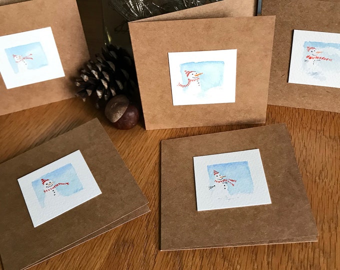 Snowman, Set of 5 Christmas Cards