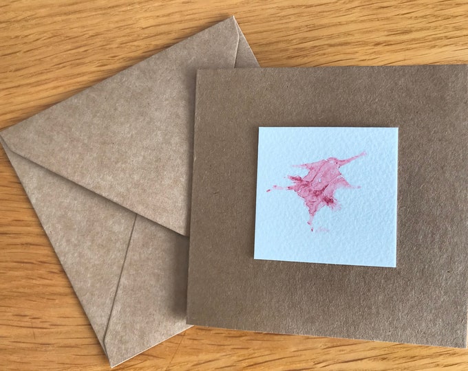 Ellie Arabesque, Ballet Dancing Elephant, Watercolour Handmade Card