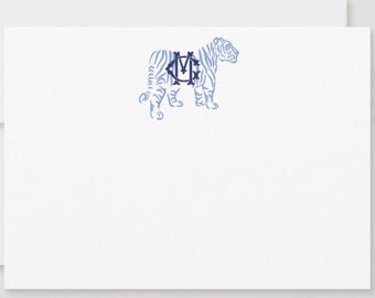 Monogram Chic Notecard Personalized Stationery - Etsy