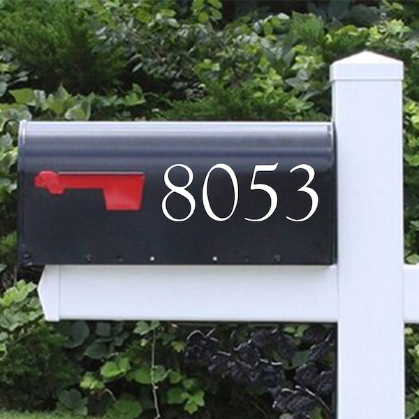 Classic Mailbox Number Stickers, HOA Approved Mailbox Decals, Standard Custom Mailbox Numbers, Mailbox Address Decal House Number