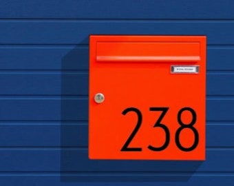 Mailbox Number Stickers, Urban Updated Mailbox Number Decal, Custom Mailbox Numbers Decal