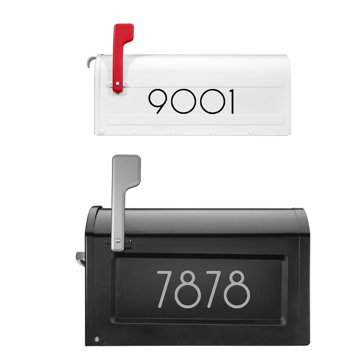 Modern Mailbox Number Stickers Deco Mailbox Decals Custom Etsy