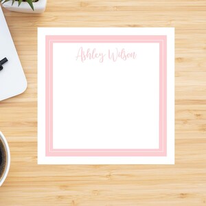 Custom Monogram Elegant Square Border Notepad, Personalized Name Notepad, Personalized Gift Note Pad, Custom Teacher Gift, Custom Color