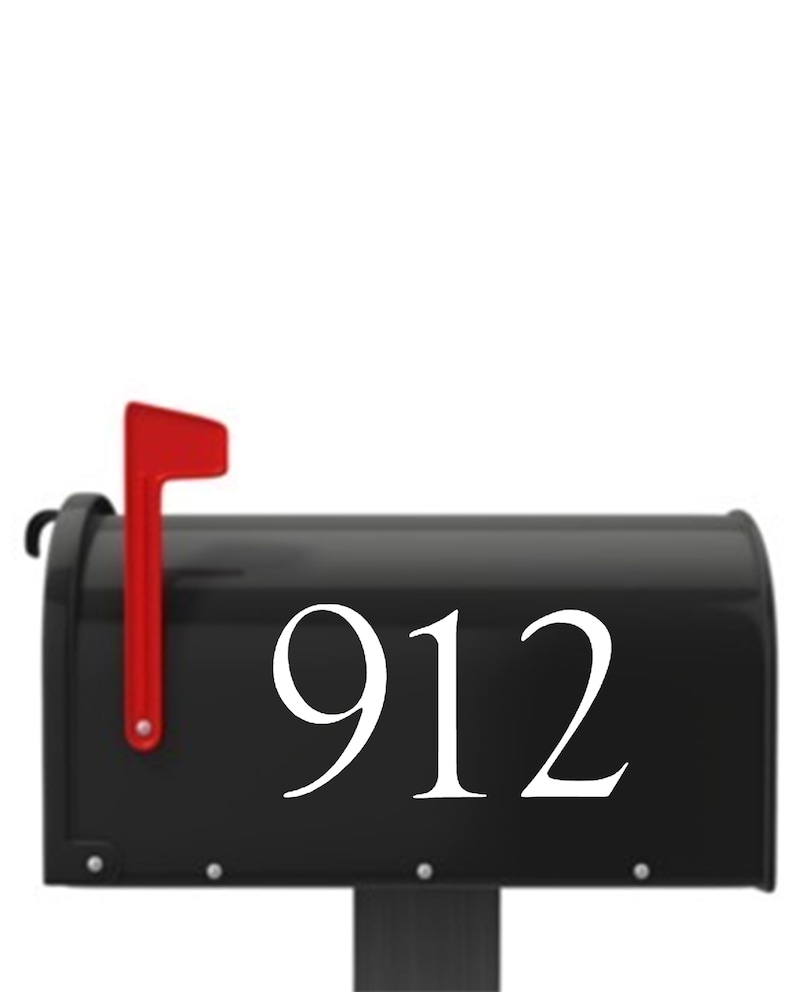 Classic Mailbox Number Stickers Mailbox Decals Custom Etsy