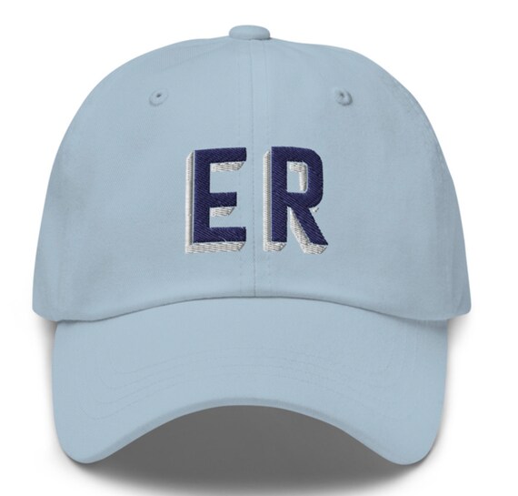 【 】Micro Monogram Embroidered Block Cap_BLUE Embroidered Custom Block Shadow Letter Monogram Hat
