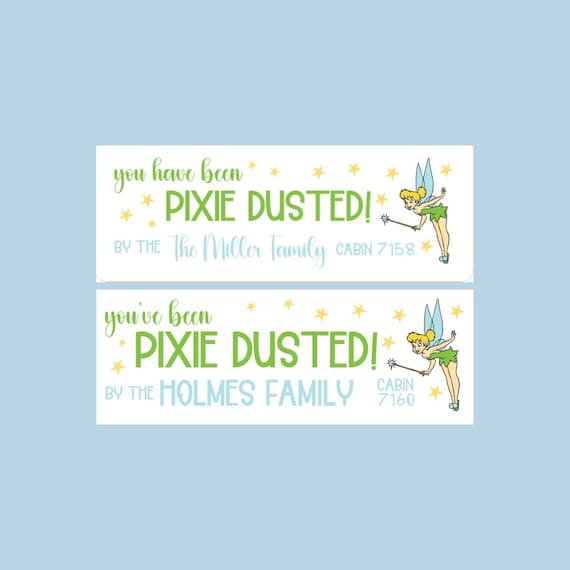 Custom DCL Pixie Dust Gift Labels, Personalized Tinkerbell Pixie Dust Stickers, Cute Disney Pixie Dust Gift Tags, Disney Cruise Sticker
