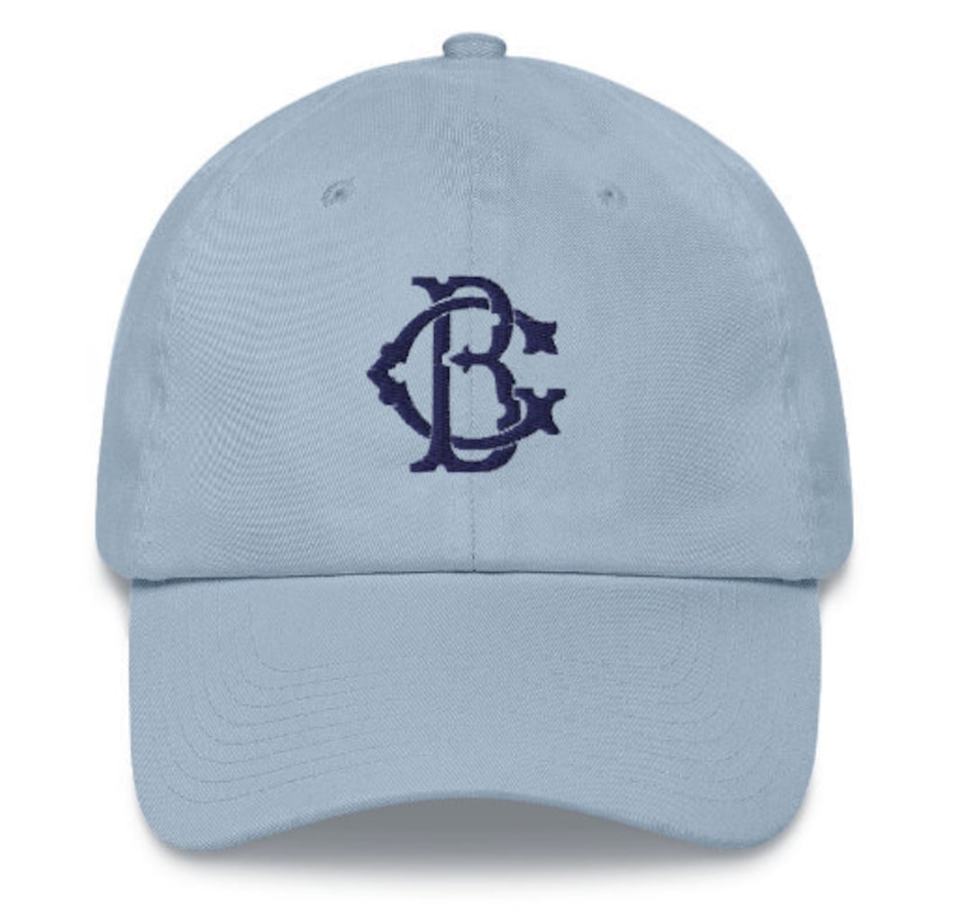 【 】Micro Monogram Embroidered Block Cap_BLUE Embroidered Custom Two Letter Monogram Hat, Monogram