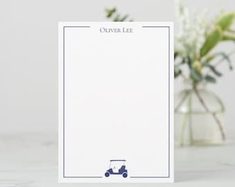 steen Kast Verkeerd Golf Cart Personalized Stationery Cards Golf Note Cards - Etsy